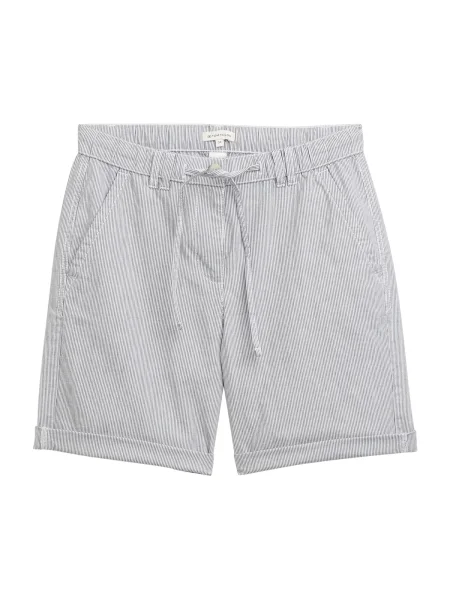 TOM TAILOR Pantaloni albastru închis alb