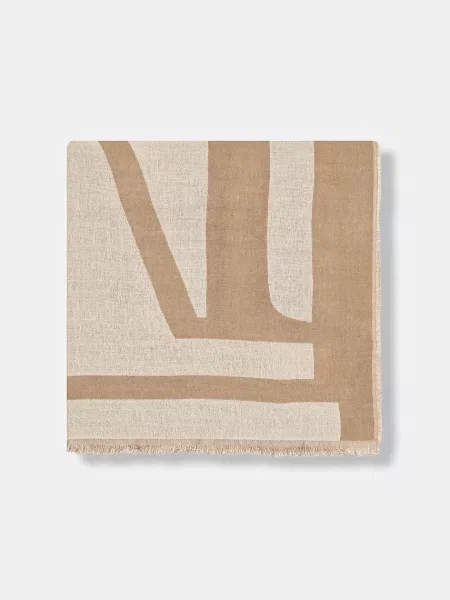 Шарф з додаванням вовни Marc O'Polo візерунок бежевий