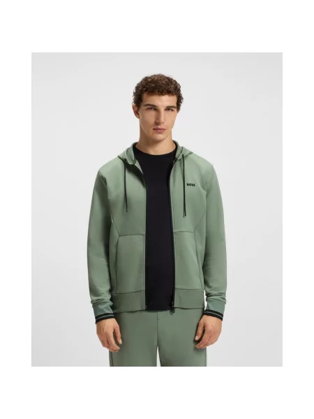 Bluza z kapturem BOSS Green FZ Zone Full Zip M zielona