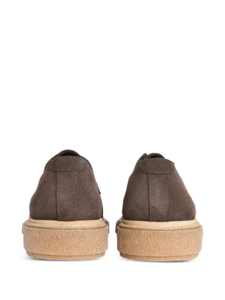 Pantofi derby Barbour din piele de căprioară maro