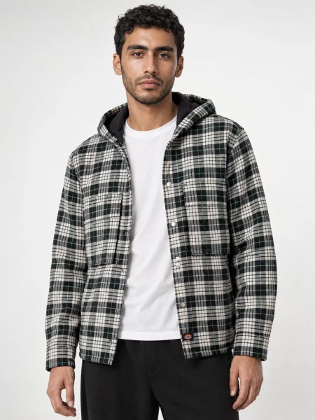 Cămașă Dickies cu glugă de flanelă negru
