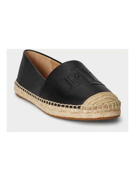 Espadryle Ralph Lauren bez obcasa czarne