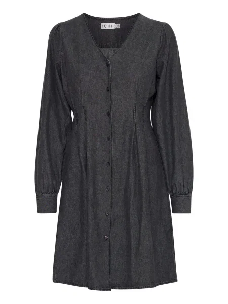 ICHI Rochie ARCHER DR denim negru
