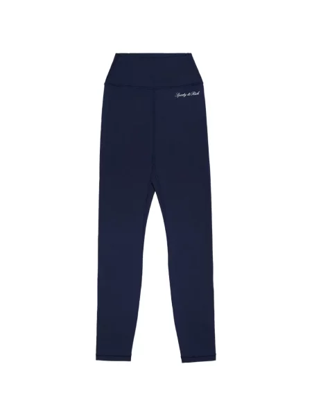 Leggings Sporty & Rich cu autograf albastru