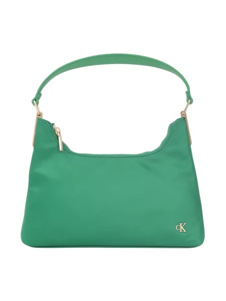 Bag Calvin Klein Jeans Satin Small Shoulder Bag Green Universal zielone