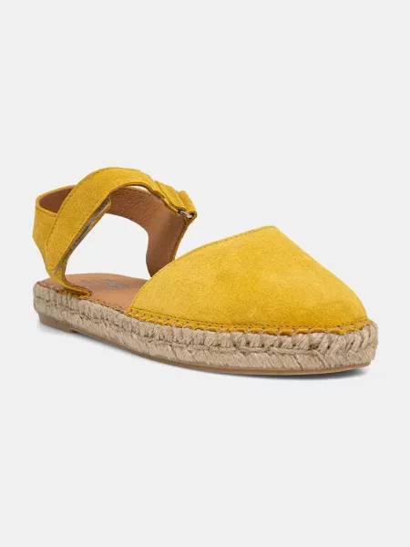 Fly London espadryle zamszowe żółte