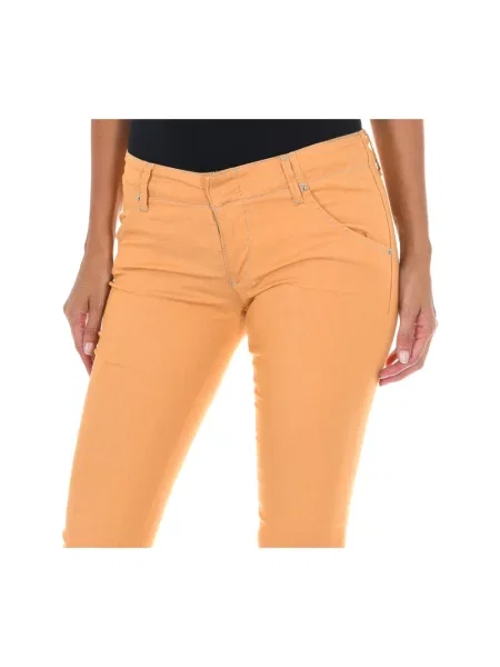 Skinny jeansy skinny Met żółte