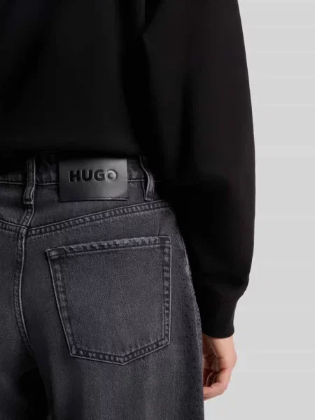 HUGO jeansy barrel szare