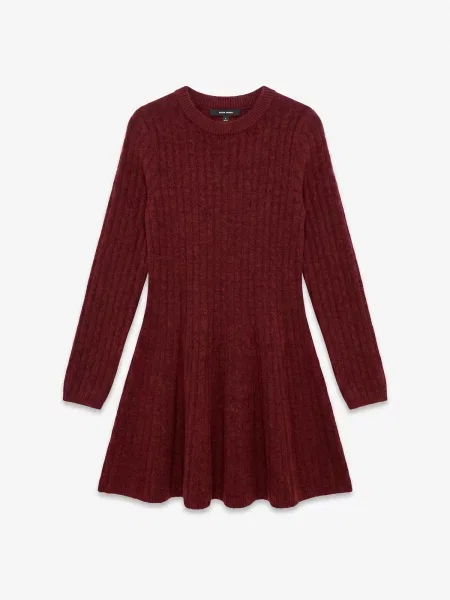 VERO MODA Pletené šaty VMISLA karmínovo červená