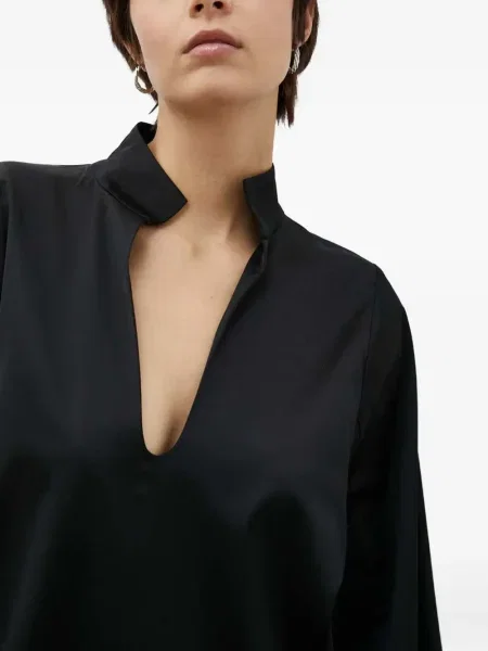 Rochie mini By Malene Birger cu decolteu în V de costum negru