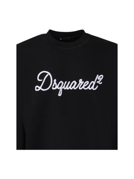 Bluza z czystej bawełny Dsquared2 czarna