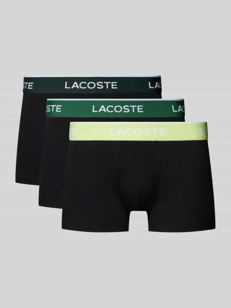Obcisłe bokserki z mieszanka bawełny w zestaw 3 szt. Lacoste czarne