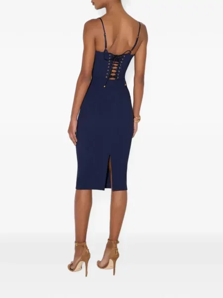 Ușor rochie Elisabetta Franchi din satin albastru