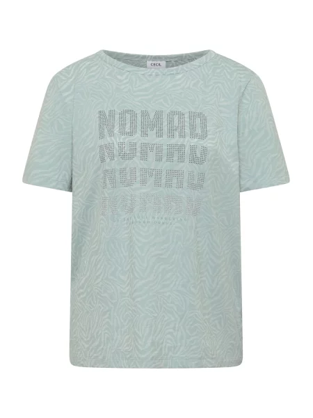 CECIL Tricou mentă / pastel / argintiu verde
