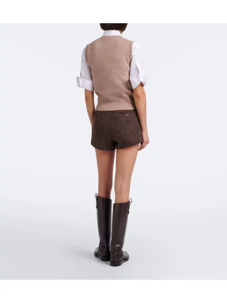 Volnene kratke hlače Ralph Lauren Collection rjava