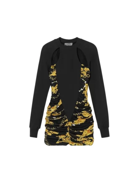 Krótka sukienka jeansowa Versace Jeans Couture czarna
