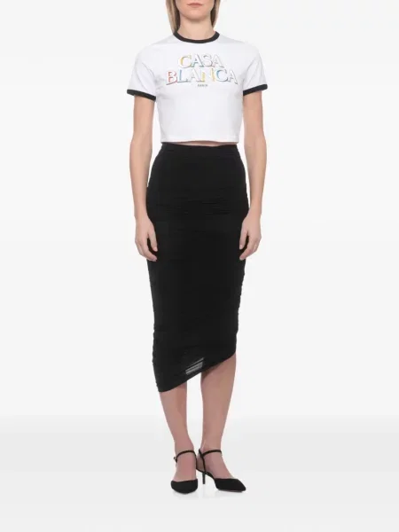 Decupat tricou Casablanca cu imagine alb