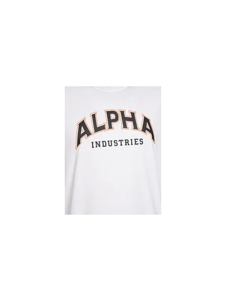 Alpha Industries Póló College Relaxed Fit fehér