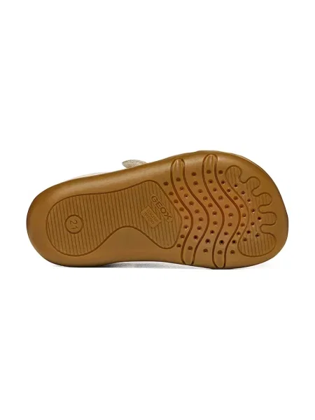 Geox маратонки за деца от кожа STEPPIEUP Barefoot бежово
