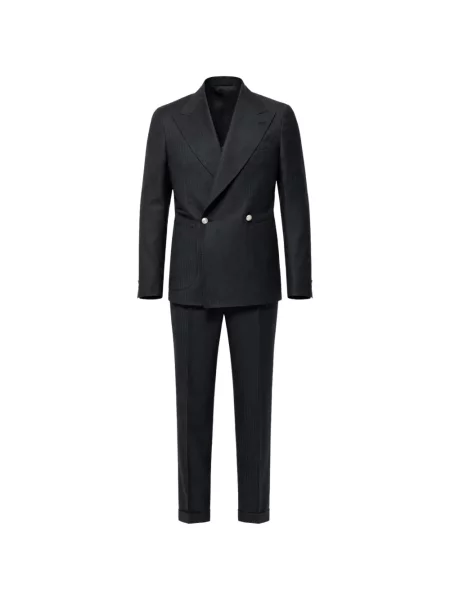 Costum Franzese Collection cu două rânduri de nasturi negru