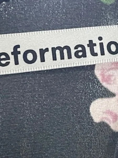 Φλοράλ μάξι φόρεμα Reformation με σχέδιο με μήκος μέχρι το γόνατο μαύρο