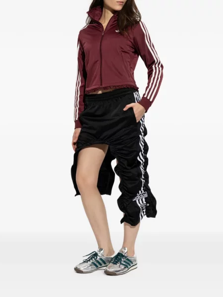 Hanorac Adidas cu dungi din dantelă cu imagine galben