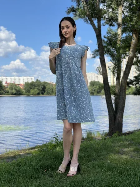 Сукні CAT ORANGE сіро-синій віскоза/поліамід синя