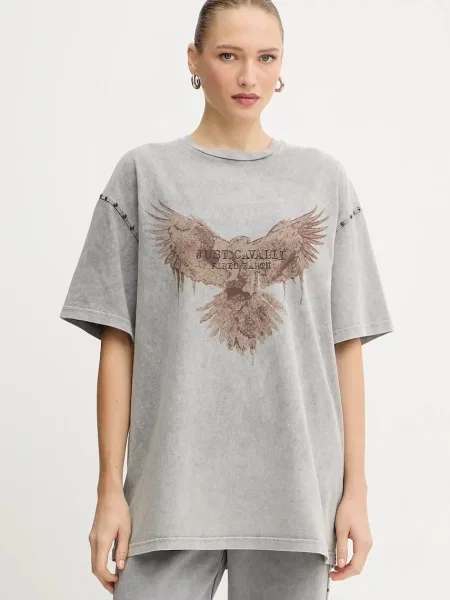 Тениска Just Cavalli дамска сиво