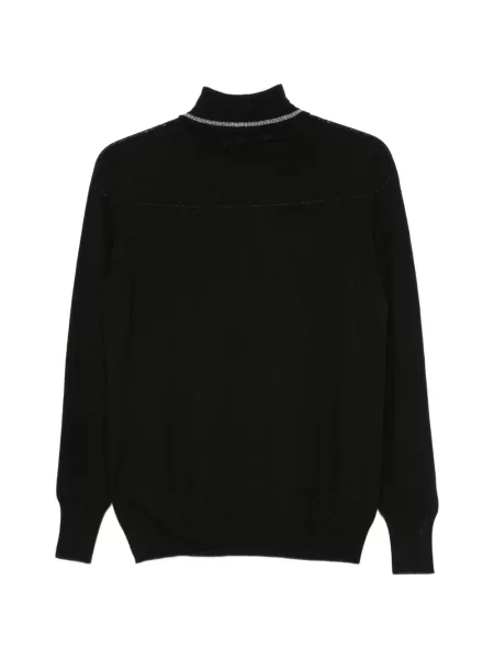Pulover D.exterior în carouri cu imagine negru