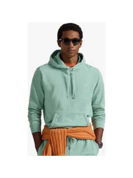 Bluza z kapturem Ralph Lauren turkusowa S zielona