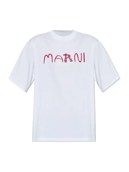 Koszulka Marni z logo biała