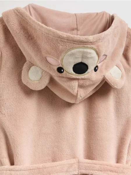 Reserved Халат із капюшоном-ведмедиком кавовий 