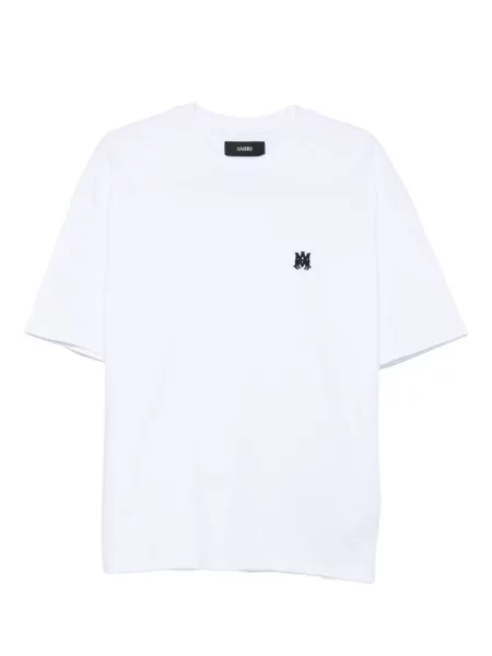 Tricou Amiri cu broderie alb