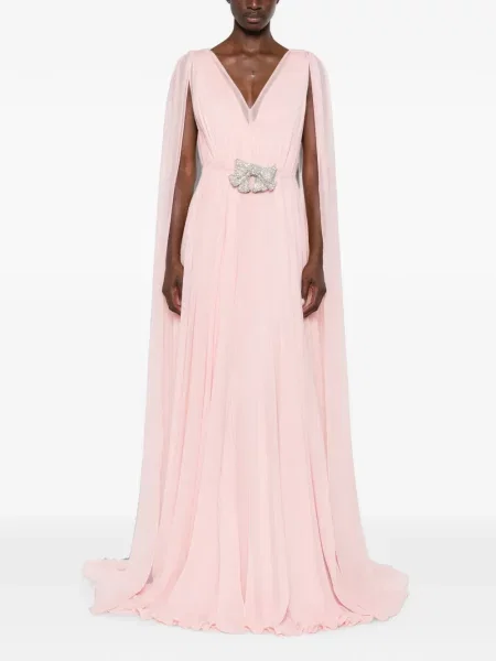 Selyem maxi ruha Silk Love & Lace rózsaszín