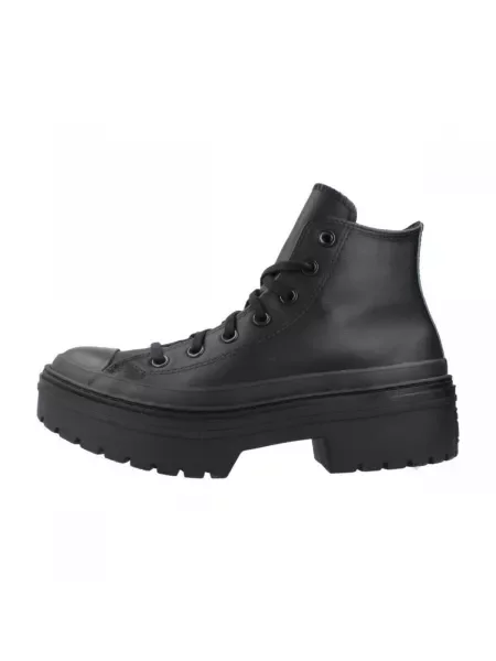Kožne tenisice Converse Chuck Taylor All Star s platformom crna