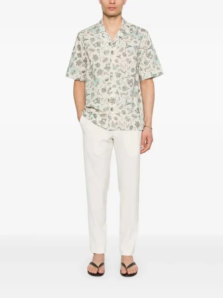 Cămașă Paul Smith cu imagine verde
