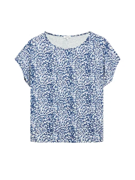 S.Oliver Tricou albastru deschis / albastru închis alb