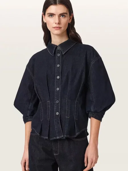 AllSaints cămașă pentru femei din denim NANCY