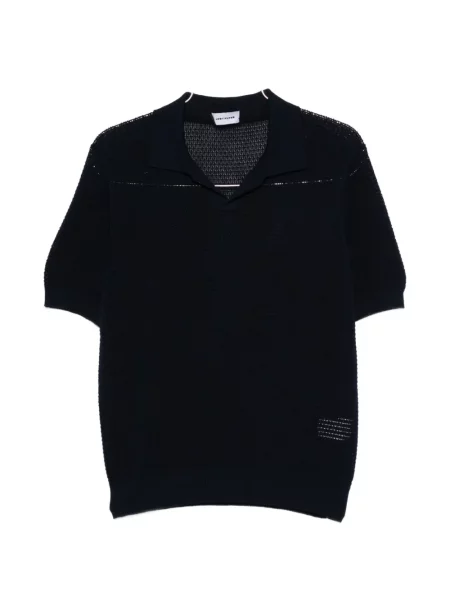 Tricou Tagliatore tricotate cu decolteu în V albastru