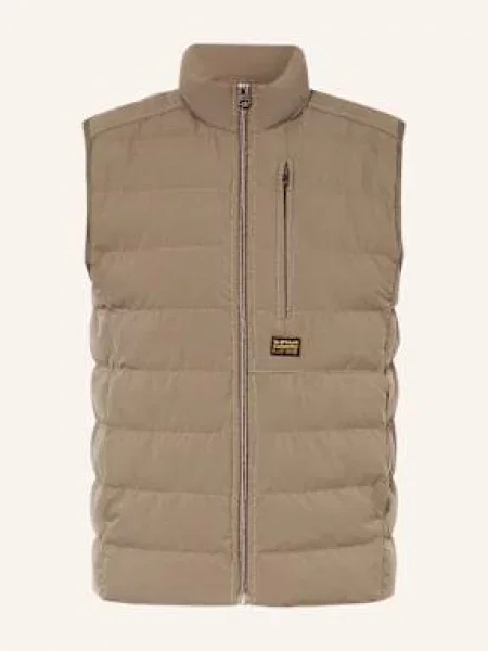 Kamizelka pikowana z naszywką z logo model ‘Foundation’ G-star khaki