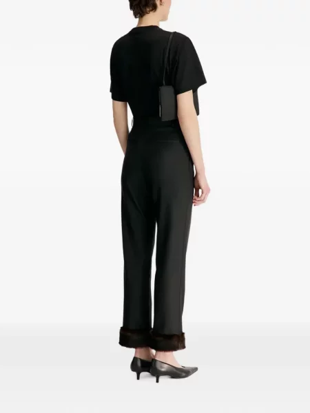 Garnitură de blană pantaloni Loulou De Saison cu blană negru