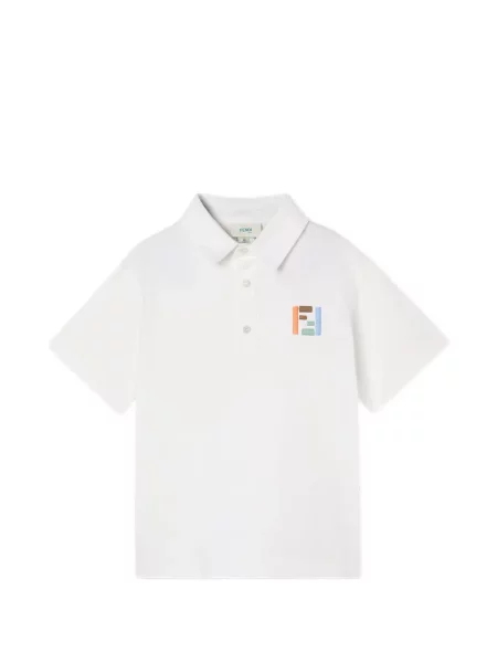 Koszulka polo dziecięca Fendi biała