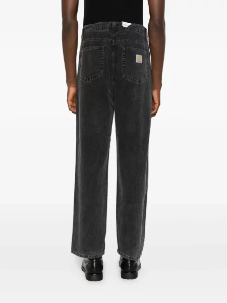 Hlače Carhartt Wip dizajn s pet džepova crna