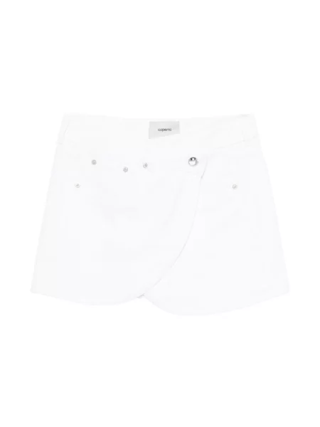 Mała mały spódnica mini Coperni z ćwiekami biała