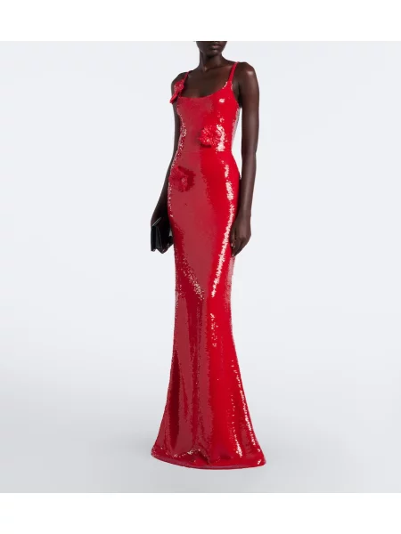 Rochie David Koma cu model floral roșu