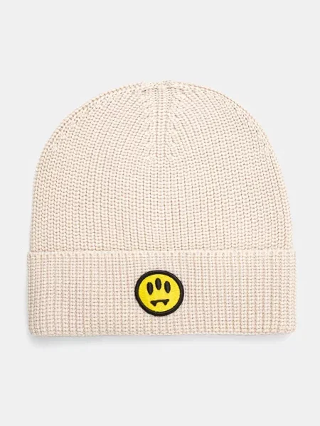 Вълнена шапка Barrow с фина плетка от вълна бежово