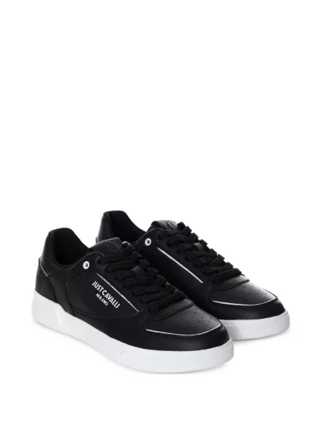 Sneakerși Just Cavalli cu imagine negru