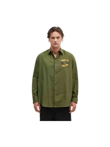 Undercover koszula Shirt relaxed z kołnierzykiem klasycznym zielony