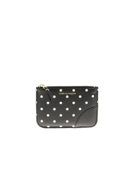 Torebka Comme Des Garcons skórzana w grochy czarna