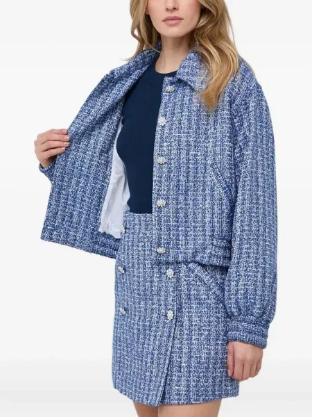 Geacă Custommade din tweed albastru